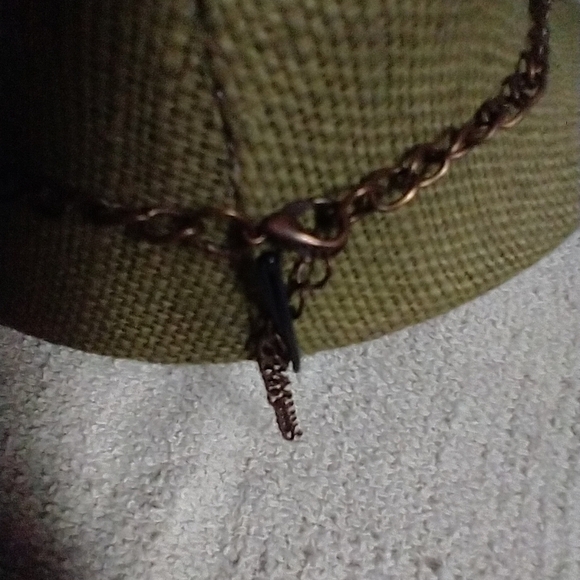 Copper color circles chain necklace - Picture 3 of 3